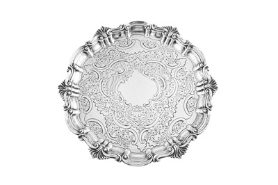 Lot 509 - A Victorian sterling silver salver, London 1898 by Thomas Bradbury