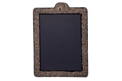 Lot 1201 - A 20TH CENTURY UNMARKED SILVER MOUNTED MIRROR FRAME