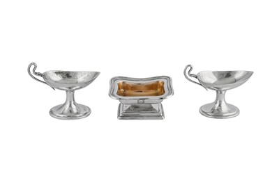 Lot 312 - A pair of early 19th century Austrian 13 loth (812 standard) silver salts, Vienna 1803 by Karl Blasius (active 1804-34)