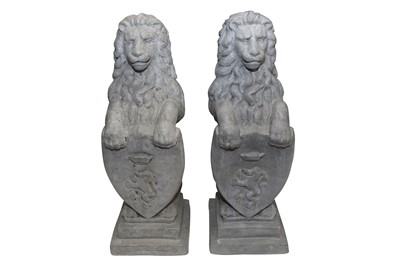Lot 226 - A PAIR OF COMPOSITION STONE GATE POST FINIALS
