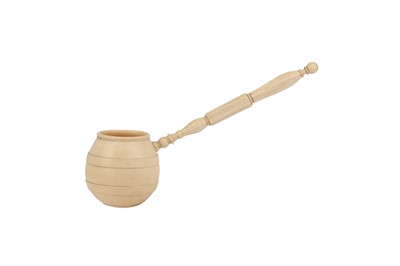 Lot 407 - λ A CEYLONESE CEREMONIAL IVORY LADLE