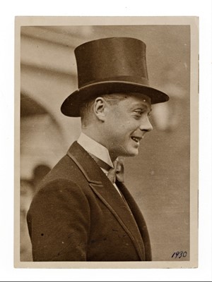 Lot 42 - VINTAGE PRESS PHOTOGRAPH SIGNED BY EDWARD PRINCE OF WALES
