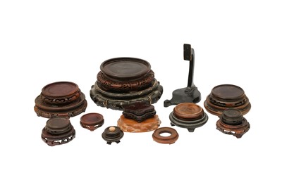 Lot 798 - A GROUP OF CHINESE WOOD STANDS.