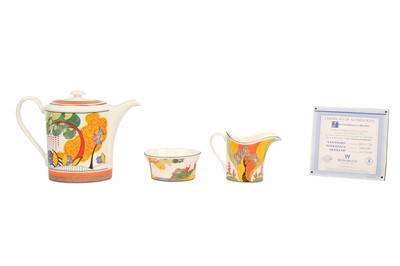Lot 354 - A LIMITED EDITION WEDGWOOD CLARICE CLIFF 'CONNOISSEUR COLLECTION' COFFEE SET