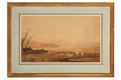 Lot 242 - Copley Fielding (Anthony Vandyke) View of Caernarvon Castle
