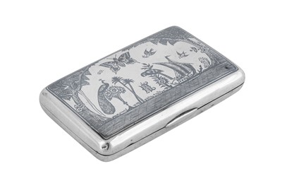 Lot 269 - An early 20th century Iraqi silver and niello cigarette or cigarillo case, Omara or Nasiriyah circa 1920