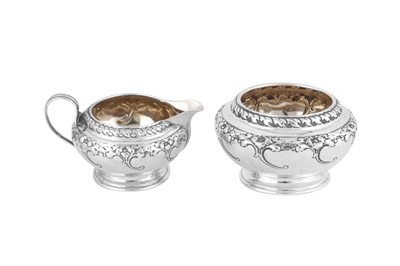 Lot 487 - An Edwardian sterling silver strawberry set, Sheffield 1907 by Henry Atkin