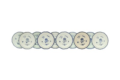 Lot 630 - A SET OF TEN CHINESE BLUE AND WHITE 'NEJLIKA' IKEA DISHES.