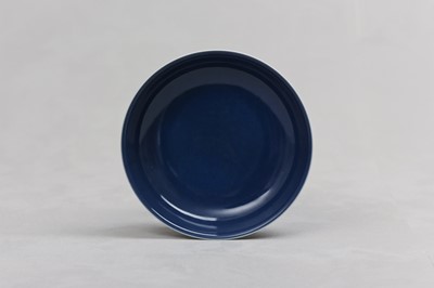 Lot 72 - A CHINESE BLUE-GLAZED DISH.