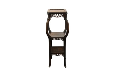 Lot 1414 - A CHINESE HARDWOOD JARDINIERE STAND