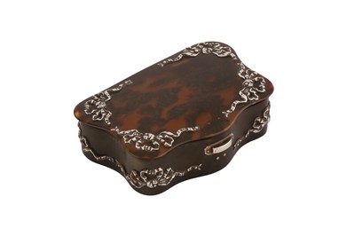Lot 83 - An Edwardian sterling silver tortoiseshell dressing table box, London 1901 by Henry Atkin