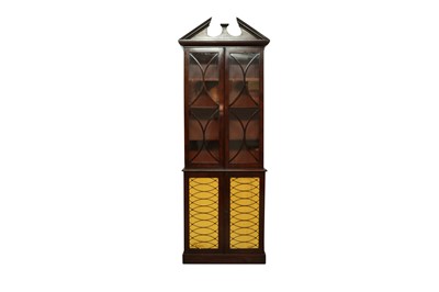 Lot 181 - A REGENCY MAHOGANY BOOKCASE OF NARROW PROPORTIONS