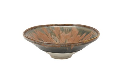 Lot 371 - A CHINESE RUSSET-SPLASHED BLACK-GLAZED BOWL.