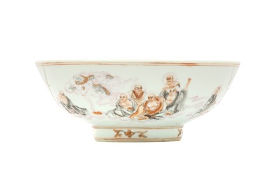 Lot 730 - A CHINESE 'EIGHTEEN LOHANS' BOWL.