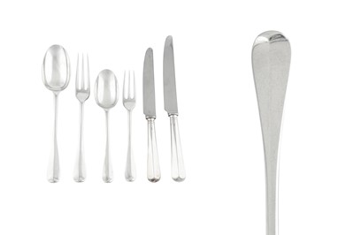 Lot 368 - A Victorian sterling silver table service of flatware / canteen, London 1897 by Francis Higgins