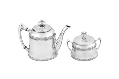 Lot 328 - An early 20th century German 800 standard silver part-tea service, Schwäbisch Gmünd circa 1930 by Deyhle Gebrüder