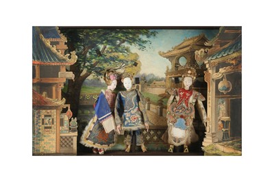 Lot 626 - A CHINESE DIORAMA.