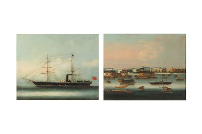 Lot 278 - A PAIR OF CHINESE OIL PAINTINGS.