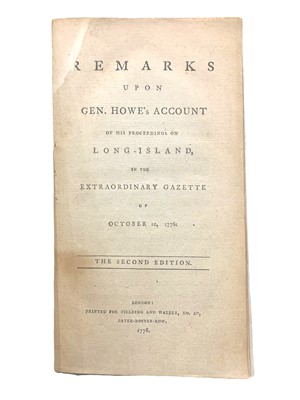 Lot 25 - Pamphlets: Manduit. Gen. Howe's Accounts. etc 177