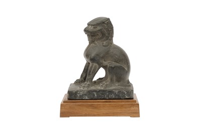 Lot 309 - A CHINESE STONE FIGURE OF A LION DOG.