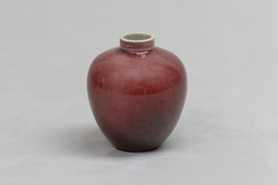 Lot 88 - A CHINESE RED-GLAZED JAR.