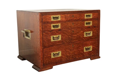 Lot 211 - AN OAK CAMPAIGN STYLE CANTEEN
