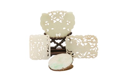 Lot 179 - FOUR CHINESE JADE PLAQUES.
