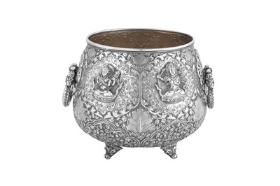 Lot 247 - A mid-20th century Tibetan unmarked silver bowl, circa 1950