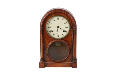 Lot 140 - A VICTORIAN MAHOGANY MANTEL CLOCK