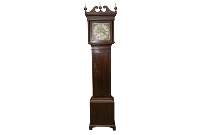 Lot 43 - AN OAK EIGHT DAY LONGCASE CLOCK, RICHARD MUNCKLAND, WORCESTER, 18TH CENTURY