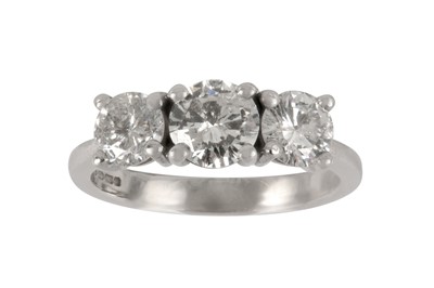Lot 154 - A diamond three-stone ring