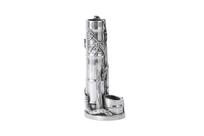 Lot 334 - A CHINESE EXPORT SILVER VASE.