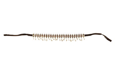 Lot 43 - A 19th century enamel and pearl choker necklace