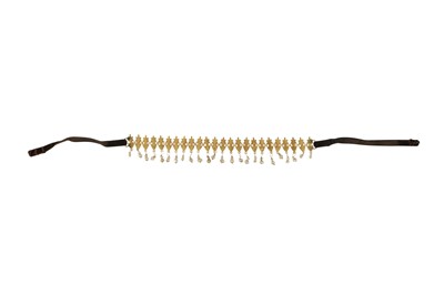 Lot 43 - A 19th century enamel and pearl choker necklace