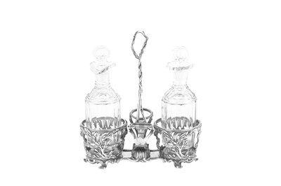 Lot 342 - An early 19th century Italian silver oil and vinegar cruet, Rome circa 1801-03 by Camillo Terenzi