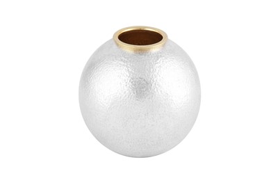 Lot 450 - An Elizabeth II contemporary sterling silver parcel gilt ‘orange’ vase, London 2009 by Brian Williamson
