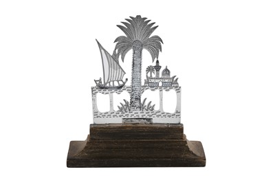 Lot 259 - A mid-20th century Iraqi silver and niello ornament, circa 1950