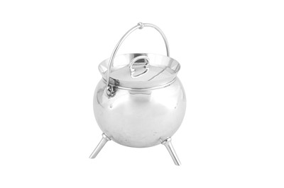 Lot 484 - A George V sterling silver novelty biscuit box, Birmingham 1931 by Elkington and Co