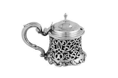 Lot 542 - A Victorian sterling silver mustard pot, London 1844 by George Frederick Pinnell