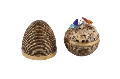 Lot 72 - An Elizabeth II sterling silver gilt surprise egg, London 1975 by Stuart Devlin (1931-2018)