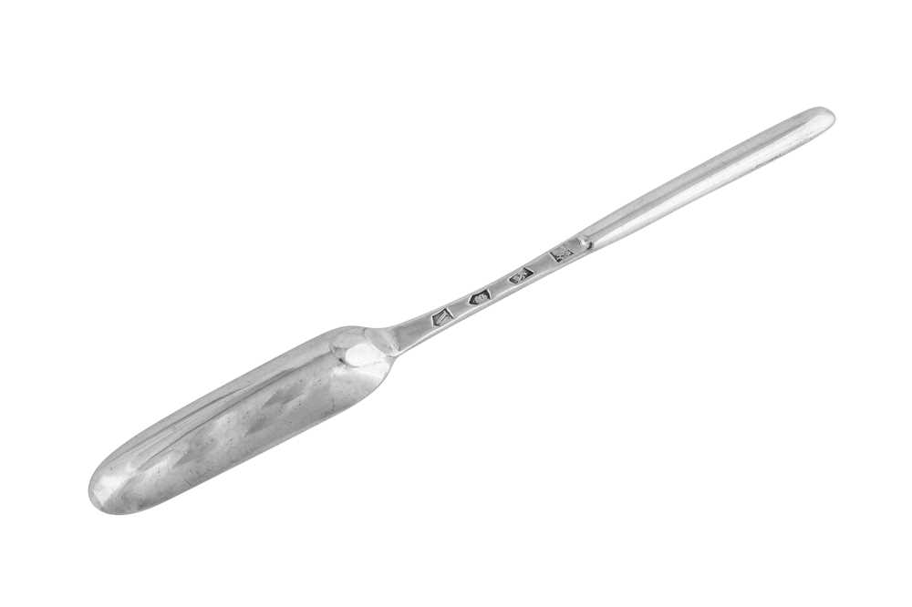 Lot 403 - A George II sterling silver marrow scoop, London 1735 by Anne Hill