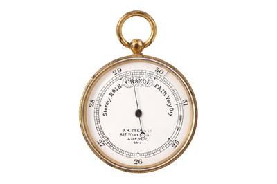Lot 347 - A BRITISH J H STEWARD MINIATURE BAROMETER, CIRCA 1920S
