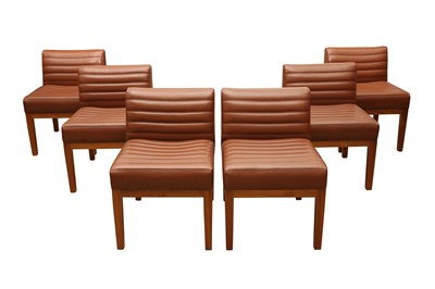Lot 281 - DAVID LINLEY (BRITISH B.1961), A SET OF SIX WALNUT DICE CHAIRS
