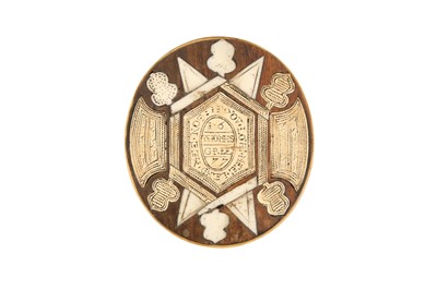 Lot 57 - A 17TH CENTURY AND LATER FRUITWOOD, HORN AND BONE-INLAID TOBACCO BOX