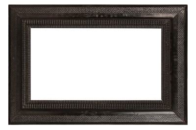 Lot 116 - A NORTHERN ITALIAN 18TH CENTURY EBONISED REVERSE PROFILE RIPPLE FRAME