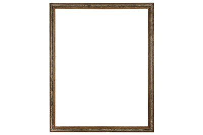 Lot 122 - AN ITALIAN 18TH CENTURY REVERSE PROFILE PAINTED AND GILDED FRAME OF LARGE PROPORTION
