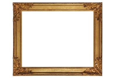 Lot 118 - AN IMPRESSIVE ITALIAN LATE 18TH CENTURY CARVED AND GILDED CASSETTA SECTION FRAME OF LARGE PROPORTION
