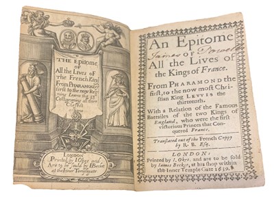 Lot 16 - [Comines (Philippe de)]. An Epitome of all the Lives of the Kings of France, 1639