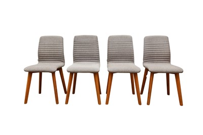 Lot 394 - A SET OF FOUR CONTEMPORARY KARE DESIGN LARA ECRU DINING CHAIRS