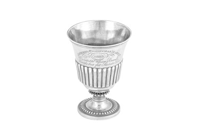 Lot 571 - A George IV sterling silver trophy goblet or cup, London 1823 by William Bateman